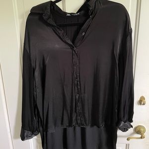 Silk button down